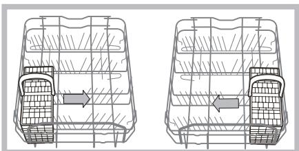 HOTPOINT LSPA 720A.1 X/HA - Az evöeszköztartó kosár elrendezési mintái - 1
