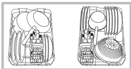 HOTPOINT LSPA  720A.1 X/HA - Esempi di caricamento cesto inferiore - 1
