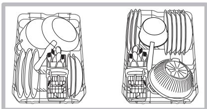 HOTPOINT LSPA  720A.1 X/HA - Exemples de chargement du panier inférieur - 1