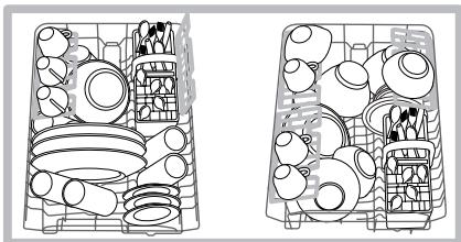HOTPOINT LSPA  720A.1 X/HA - Exemples de chargement du panier supérieur - 1