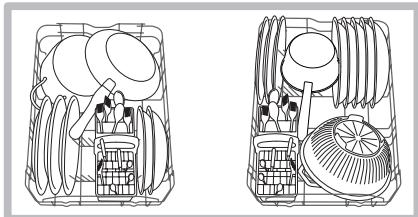 HOTPOINT LSPA  720A.1 X/HA - Loading examples for the lower rack - 1