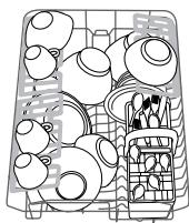 HOTPOINT LSPA  720A.1 X/HA - Beschickungsbeispiele für den Oberkorb - 2