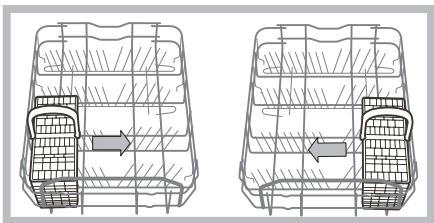 HOTPOINT LSPA  720A.1 X/HA - Przyklady rozmieszczenia kosza na sztućce - 1