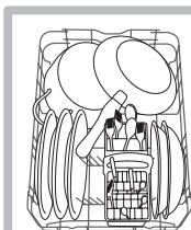 HOTPOINT LSPA  720A.1 X/HA - Beschickungsbeispiele für den Unterkorb - 1