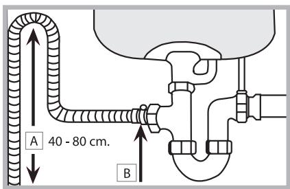HOTPOINT LSPA  720A.1 X/HA - Connecting the water outlet hose - 1