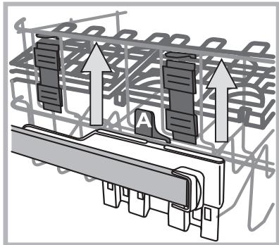 HOTPOINT LTF 11S112 EU - Adjusting the height of the upper rack - 1