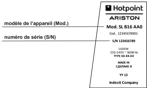 HOTPOINT SL B16 APR - Signalez-lui : - 1