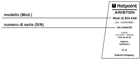 HOTPOINT SL C10 BCH - Comunicare: - 1
