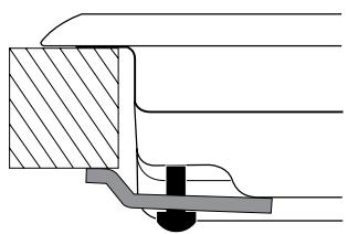 HOTPOINT TQ640 - Schema di fissaggio dei ganci - 2