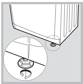 HOTPOINT AQC8 1F7T1PLUS - Ausrichtung des Wäschetrockners - 2