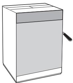 HOTPOINT AWM 129 - Mounting the wooden panel onto the door and inserting the machine into cabinets: - 1