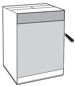 HOTPOINT AWM 129 - Applicazione del pannello in legno alla porta e inserimento della macchina nei mobili: - 1