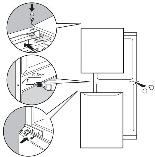 HOTPOINT EBM 17221 X V D - Ombytting av døråpning - 3