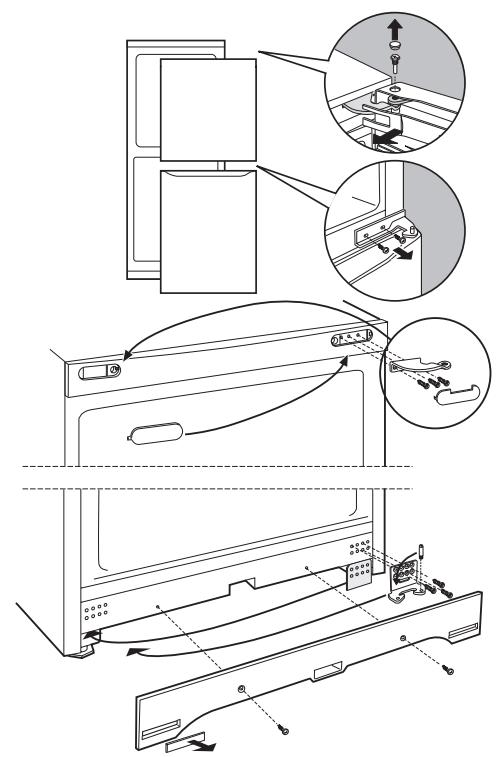 HOTPOINT EBM 18321 X - Ombytting av døråpning - 1