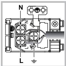 HOTPOINT FH 103 0 IX/HA - Fitting the power supply cable - 2