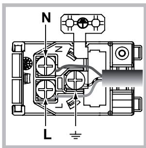 HOTPOINT FH 637 0 - Fitting the power supply cable - 2