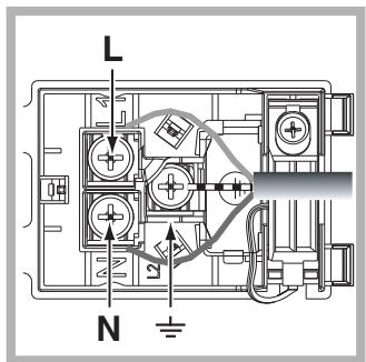 HOTPOINT FK 996E C.20 X/HA - Fitting the power supply cable - 2