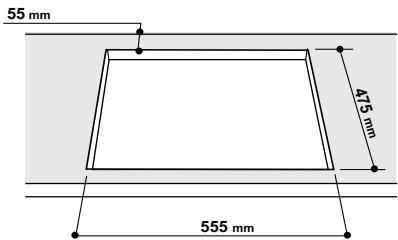 55 mm 475 mm 555 mm