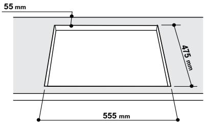 55 mm 475 mm 555 mm