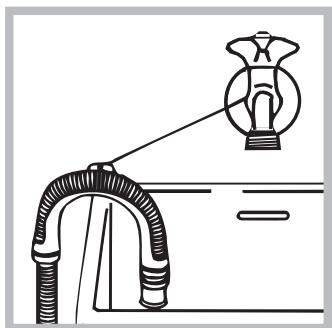 HOTPOINT RSG 845 J EU - Σύνδεση του σωλήνα αδείασματος - 2