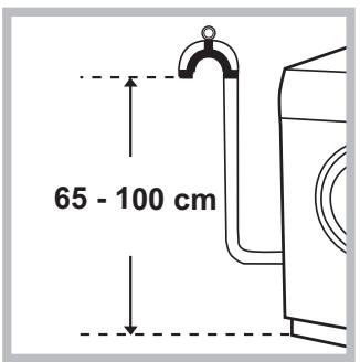 HOTPOINT WMG 720B EX.M - Raccordement du tuyau de vidange - 1
