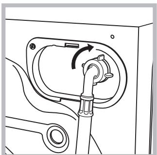 HOTPOINT AQ72F 49 FR - Connecting the water inlet hose - 1