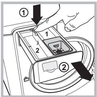 HOTPOINT AQ93F 29X EU - Limpiar el contentedor de detergentes - 1