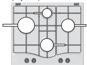 HOTPOINT DD 642 /A - Conselhos práticos para'utilisation dos queimadores - 1