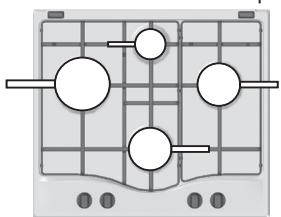 HOTPOINT DD 642 HA - Praktisch advies voor het gebruik van de branders - 1
