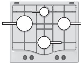 HOTPOINT FTGHG 751 D/A/LPG - Le positionnement correct de la FTGH brûleur - 2