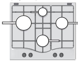 HOTPOINT FTGHL 641 D/IX/A/LPG - Posicionamento correto do queimador FTGH - 2