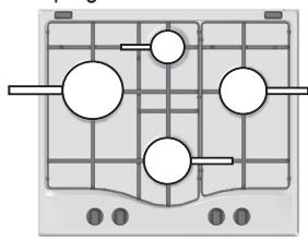 HOTPOINT FTGHL 751 D/EX/HA - Corretto posizionamento dei brucitori FTGH - 3