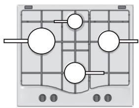 HOTPOINT FTGHL 751 D/IX/HA - Praktische Hinweise zum Gebrauch der Brenner - 1