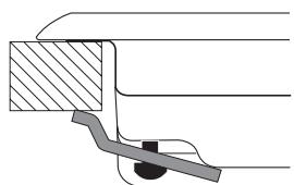 HOTPOINT FTGHL 751D/IX/HA LPG - Schema voor de bevestiging van de haken - 1