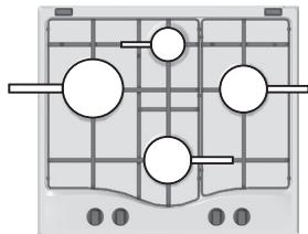 HOTPOINT FTGHL 751D/IX/HA LPG - Le positionnement correct de la FTGH brûleur - 2