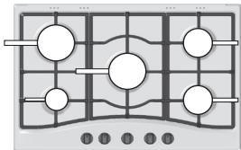HOTPOINT FTGHL 751D/IX/HA LPG - Posicionamento correto do queimador FTGH - 2