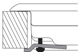 HOTPOINT FTGHL 751D/IX/HA LPG - Schema di fissaggio dei ganci - 3