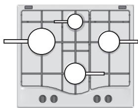 HOTPOINT PCN 641 T/IX/A - Conselhos práticos para'utilisation dos queimadores - 1