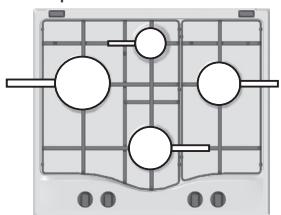 HOTPOINT PCN 641 T/IX/A - Conseils pratiques pour l'utilisation des brûleurs - 1