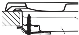 HOTPOINT PCN 642 HA - Hook fastening diagram - 1