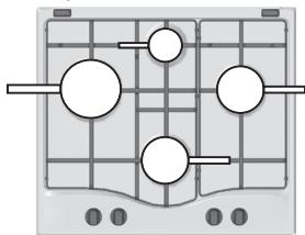 HOTPOINT PCN 731 T/D2/IX/A - Conseils pratiques pour l'utilisation des brûleurs - 1