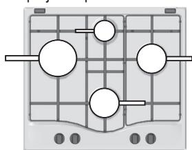 HOTPOINT PCN 731 T/D2/IX/A - Conselhos práticos para utilização dos queimadores - 1