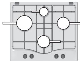 HOTPOINT PCN 752 T/IX/A - Conseils pratiques pour l'utilisation des brûleurs - 1