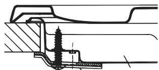 HOTPOINT PCN 752 T/IX/HA - Schema di fissaggio dei ganci - 1