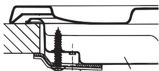 HOTPOINT PHN 962 TS/IX/HA - Schema voor de bevestiging van de haken - 1