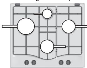 HOTPOINT PKL 642 D2/IX/HAR - Ollas que deben utilizarse en placas de 75 cm - 1