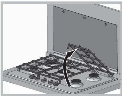 HOTPOINT PKL 741 T/D2/IX/A - ! Pour ne pas endommager le dispositif d'allumage électrique, actionnez-le uniquement lorsque les brûleurs ont été remis en place.. - 1