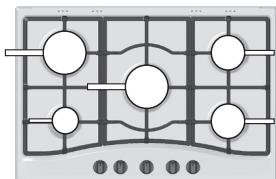 HOTPOINT PKL 752 T/EX/HA - Praktische Hinweise zum Gebrauch der Brenner - 1