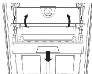 HOTPOINT S 12 A1 D/HA - Rimozione del comparto Carne & Pesce: - 1