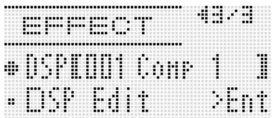CALOR CTK-7200 - Utilisez les boutons r-17 (a, v) pour amener les crochets écartés ([ ]) sur le réglage « DSP - 1